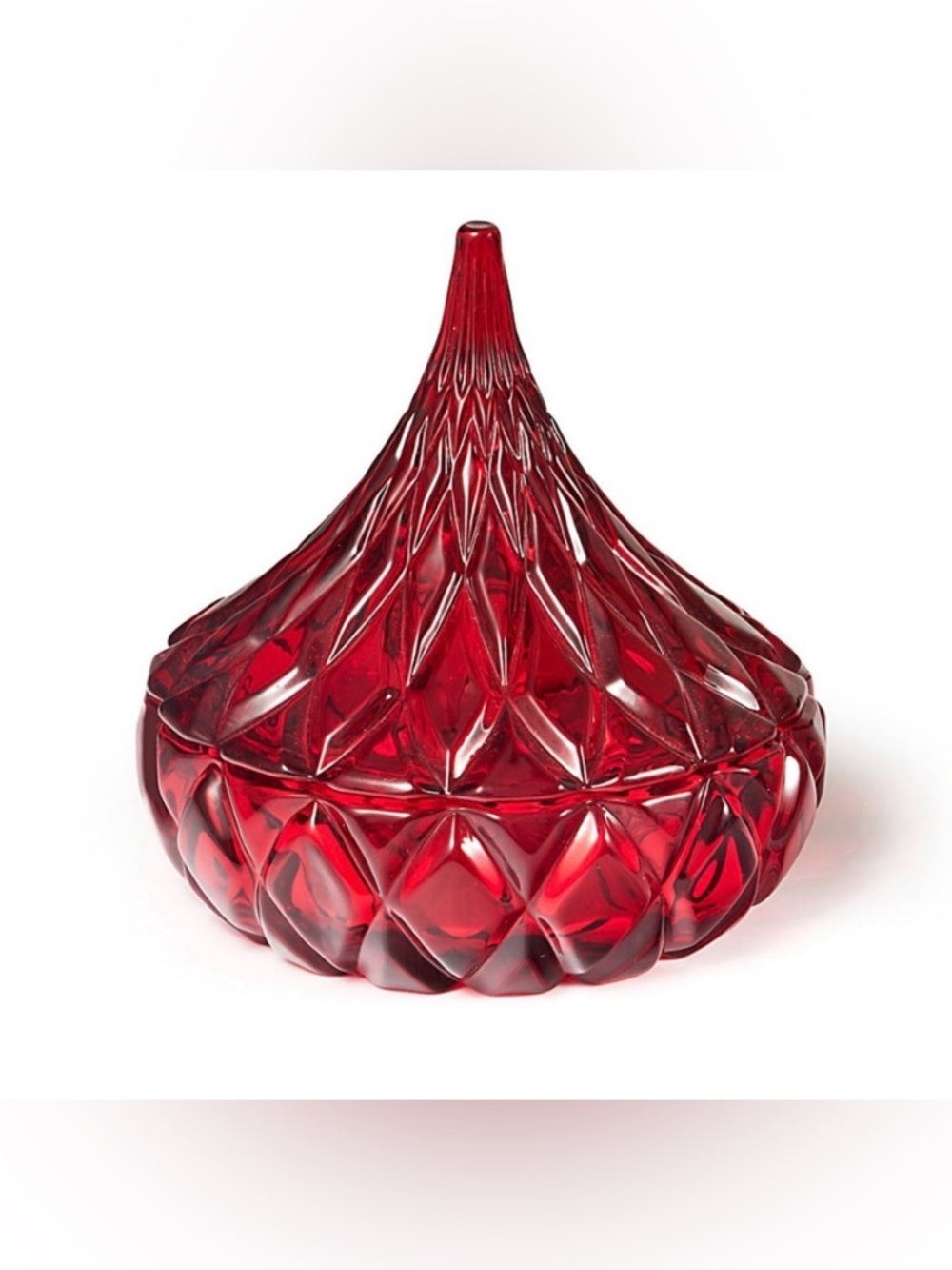 RED Hershey’s Kisses Candy Dish, Red.